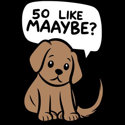 a puppy that says 5 like maybe