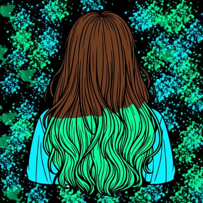 back of girls head, long, hair