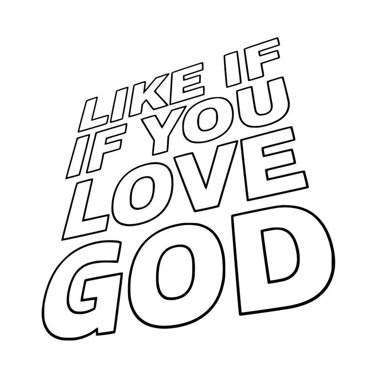 a text that says: like if you love god