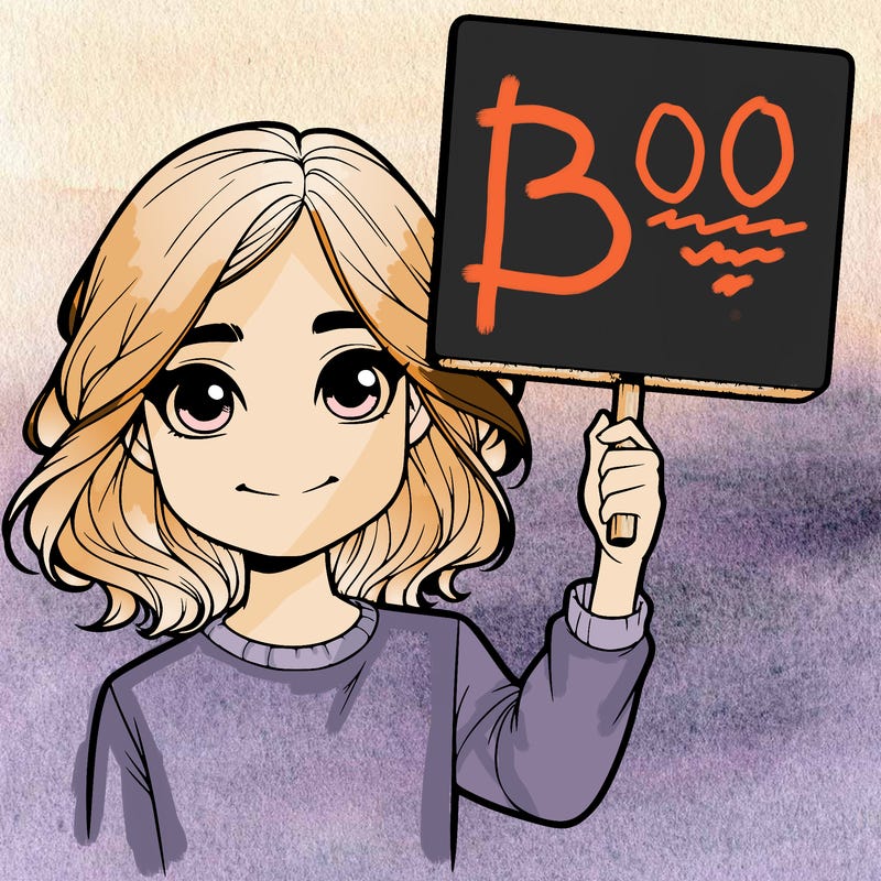 realistic girl holding up a sign