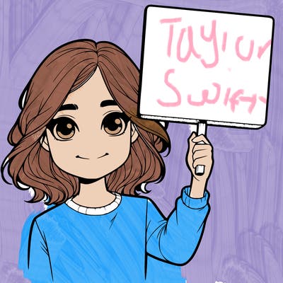 realistic girl holding up a sign