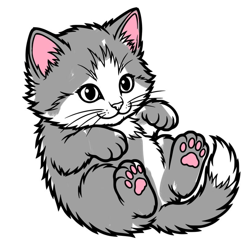 kitten drawing