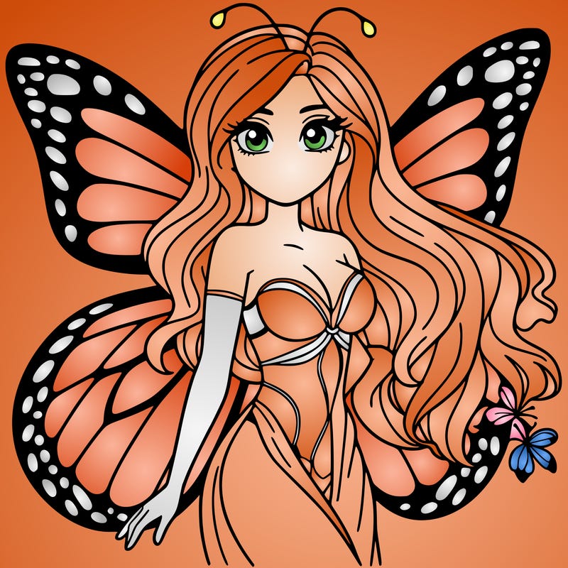 butterfly woman