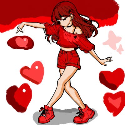 realistic girl danceing