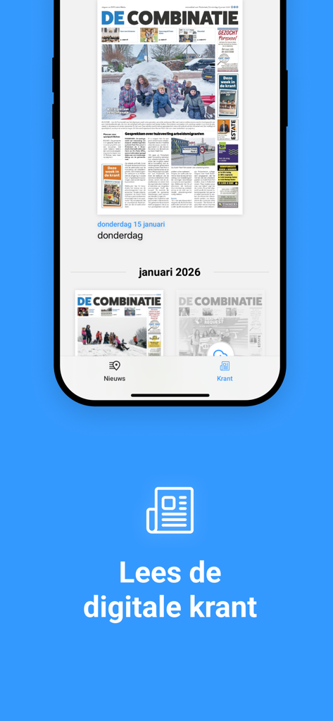 Combinatie Ridderkerk - Digitales Zeitungsarchiv in der Combinatie Ridderkerk App