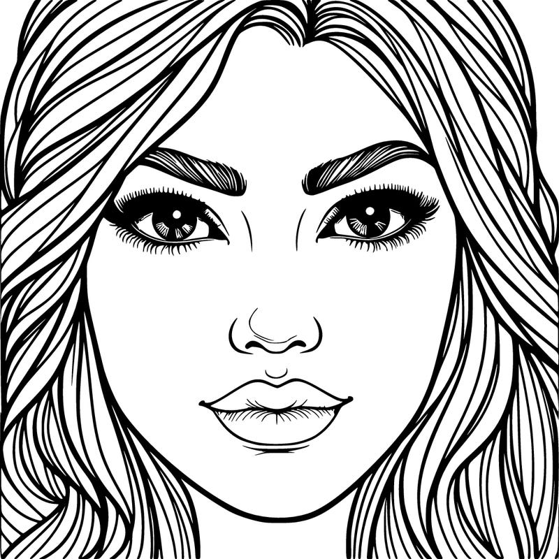 detailed female face