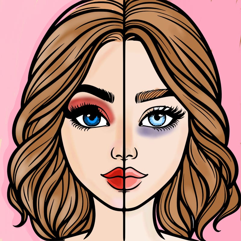 realistic girl split half