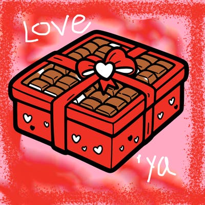 a box of chocolate for valentines day