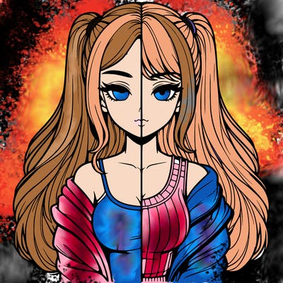 realistic girl split