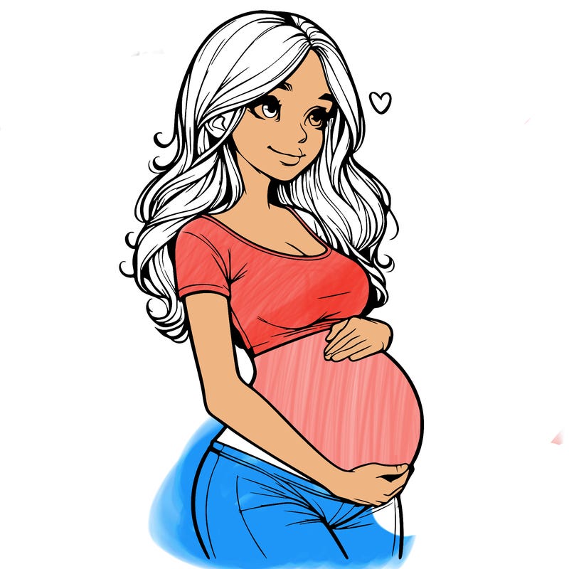 realistic pregnant girl