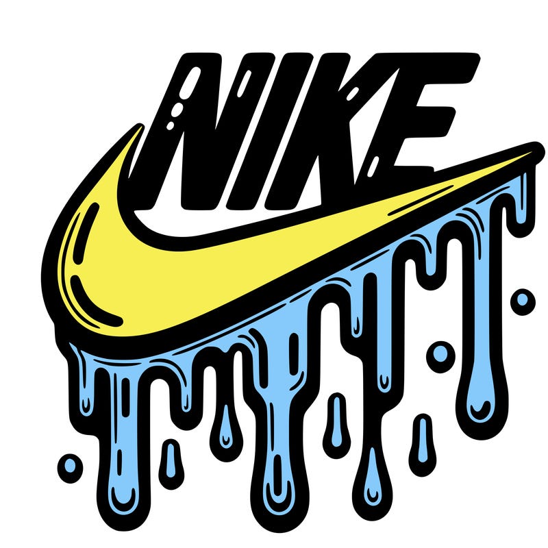 dripping nike logo