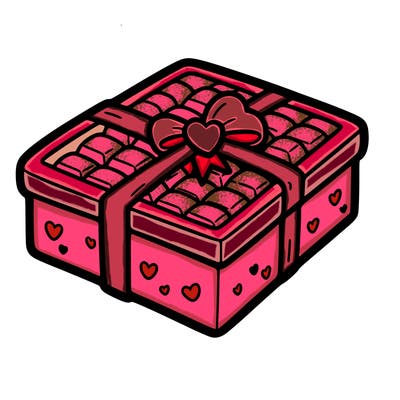 a box of chocolate for valentines day