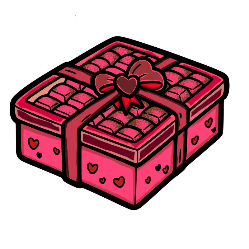a box of chocolate for valentines day