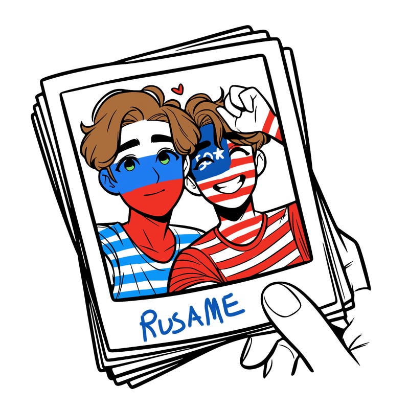 realistic, best friends taking a polaroid picture