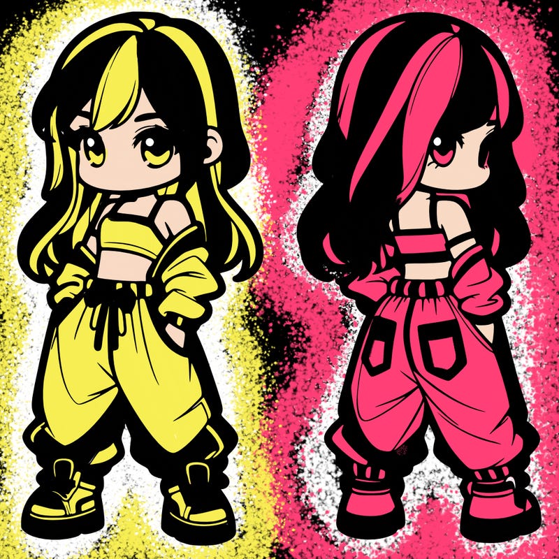 girl in crop top and baggy pants