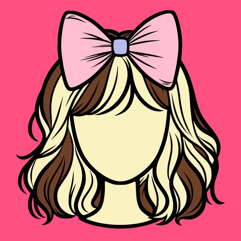female hair bow no hair
