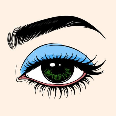 eye closed realistic