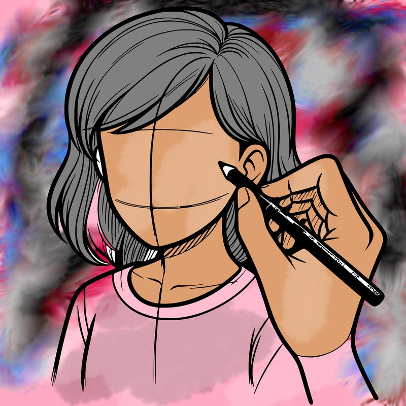 drawing a realistic person