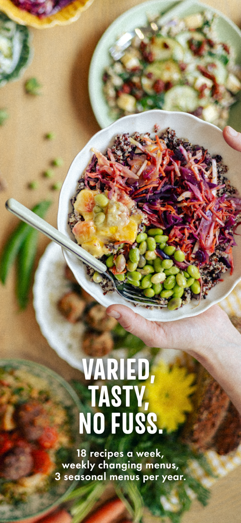 Foodles - Una ciotola per il pranzo in ufficio, fresca e salutare, con quinoa, edamame e verdure di stagione di Foodles.