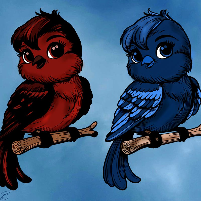 realistic love birds