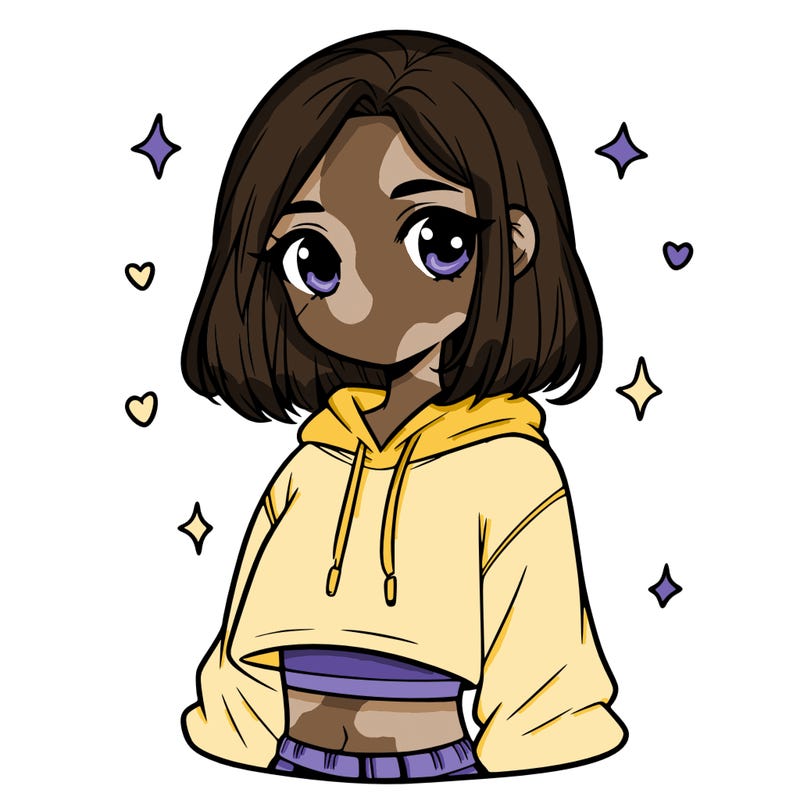 girl with a cropped hoodie on