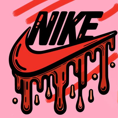 dripping nike logo
