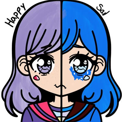 a split of a girl