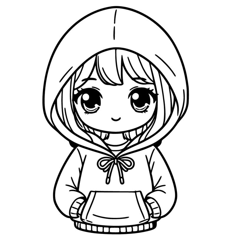 girl wearing hoodie