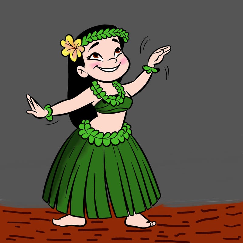 a hula dancer