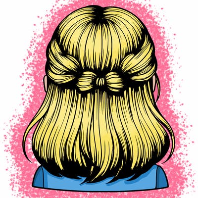 realistic girl  hairstyle