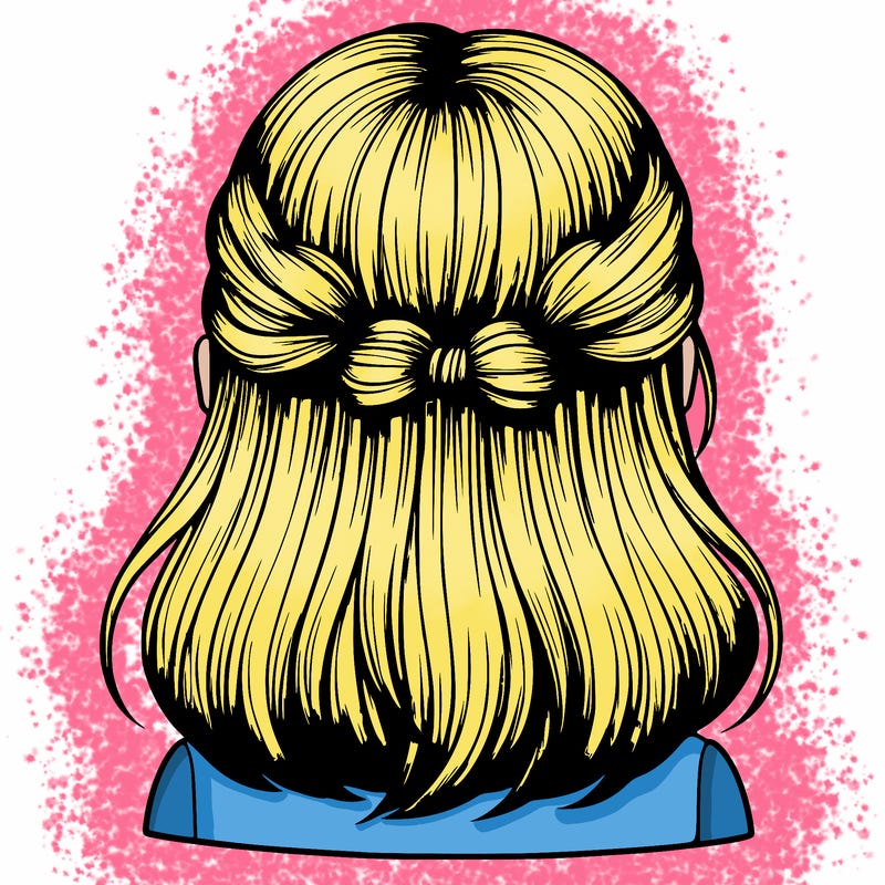 realistic girl  hairstyle