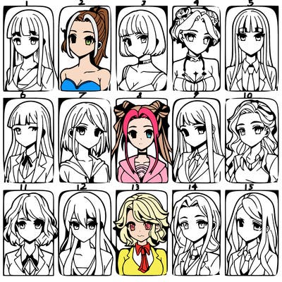 girls that look diffrent anime