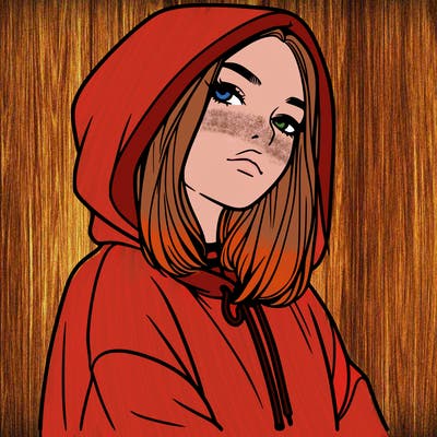 a realistic girl in a hoodie