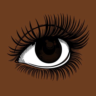 realistic eye long eylashes