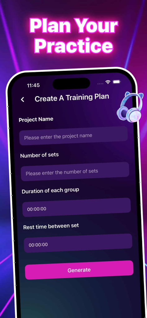 개인 맞춤형 음악 연습 및 훈련 계획을 위한 Bubee 앱 인터페이스