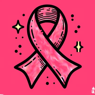ribbon symbol of national breast cancer awareness month