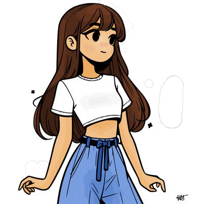 girl in a cute crop top