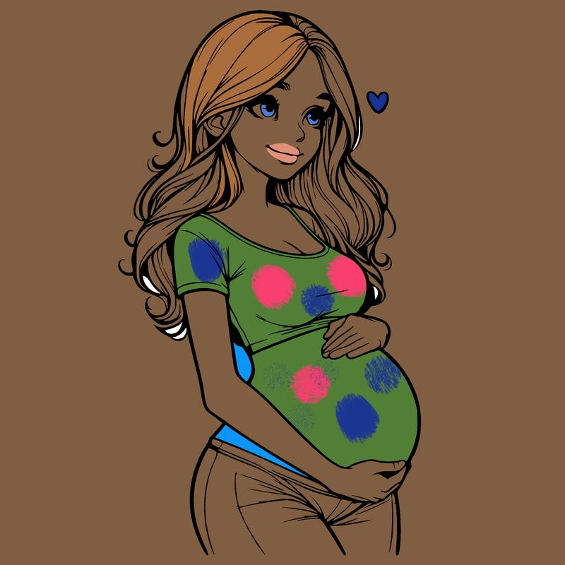 realistic pregnant girl