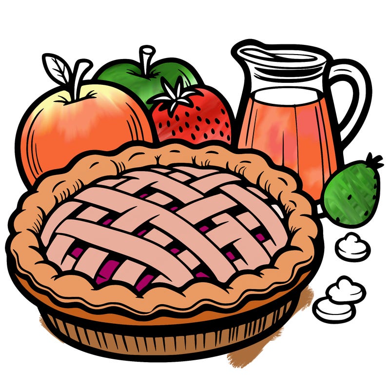 a pie of food
