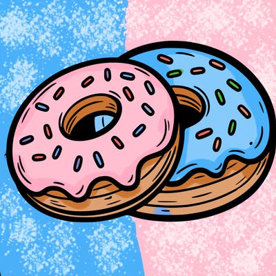 a piece of food doughnuts