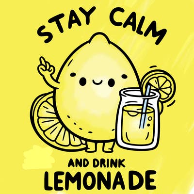 stay calm and drink lemonade
