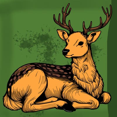 realistic deer with antlers