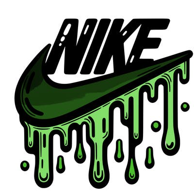 dripping nike logo