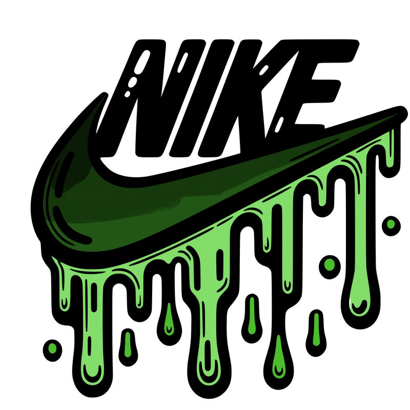 dripping nike logo