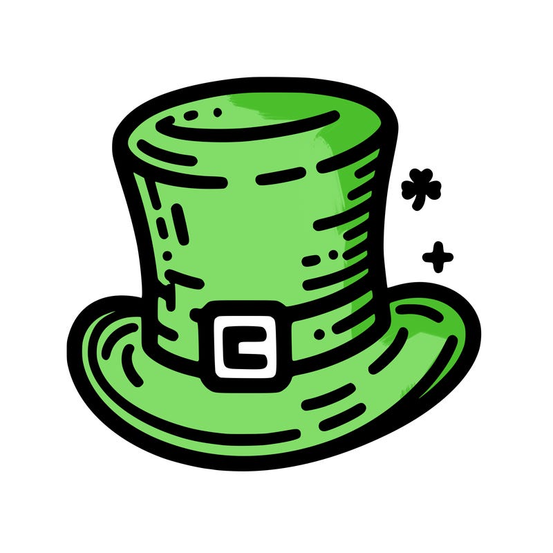 st patrick hat with thin lines