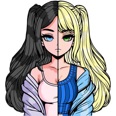 realistic girl split