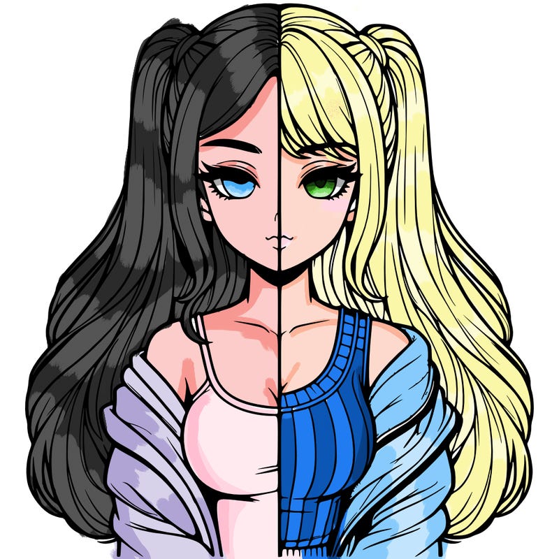 realistic girl split