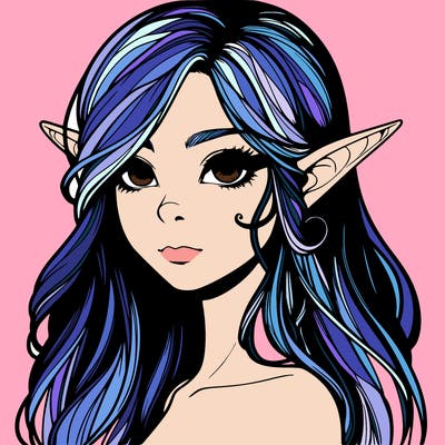 elf girl realistic dark fantasy