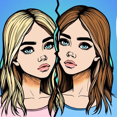 realistic girl split