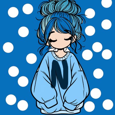 girl with baggy sweatshirt and messy bun